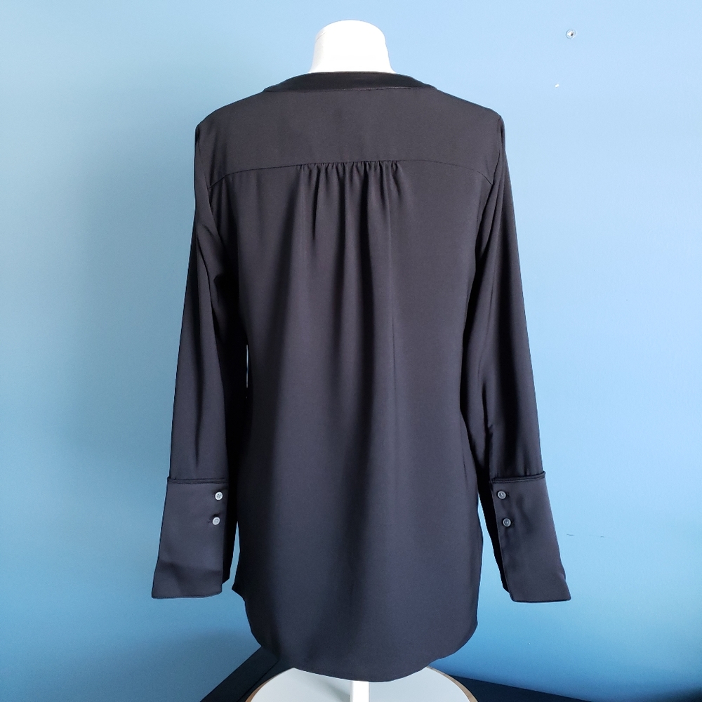 J. Crew V Neck Tunic in Satin-Backed Crepe - Picture 5 of 7